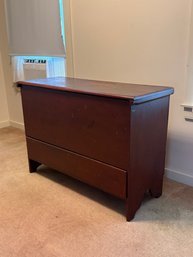 Early American Lift Top Blanket Chest With One Drawer, Original Paint