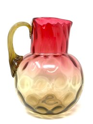 Antique Amberina Glass Pitcher