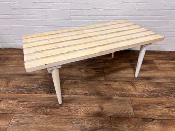 Mid Century Slatted Bench