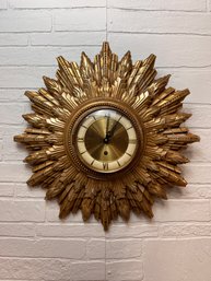 Vintage Mid Century Modern Starburst Sunburst Clock