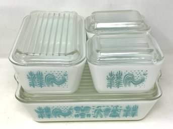 Vintage Amish Butterprint Pyrex Refrigerator Set
