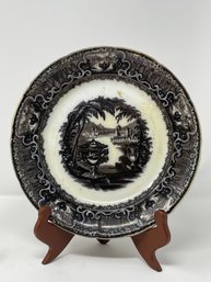 Antique Washington Vase Mulberry Transferware Plate