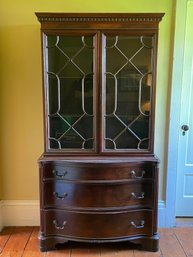 Mahogany Break Front China Cabinet