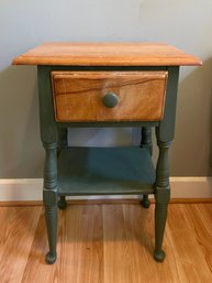 Green Painted One Drawer Stand