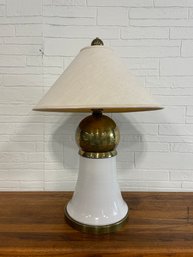 Large 27' Hart Associates Brass And Ceramic Lamp