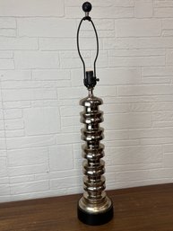 Vintage Stacked Chrome Table Lamp
