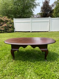 Traditional Queen Anne Cherry Oval Coffee Table