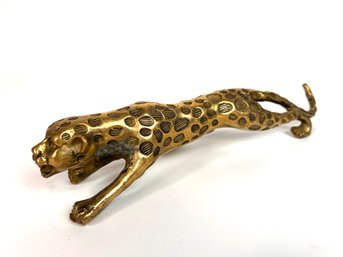 Large Brass Leopard Figure 12'
