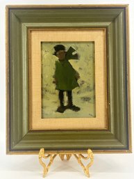 Leonard Creao The Muffler Painting - Oil On Board