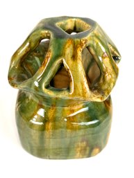 Studio Pottery Flower Frog Vase