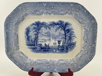Blue & White Venus Pattern Transferware Platter