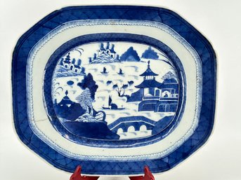 Chinese Export Canton Porcelain Serving Platter