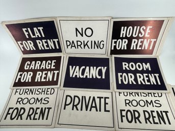Vintage Cardstock Advertising Sign Lot