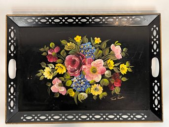 Vintage Hand Painted Tole Tray
