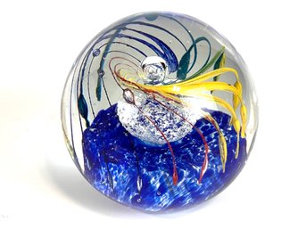 Large Art Glass Paperweight