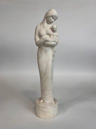 Luman Kelsey Stone Madonna Sculpture Signed MCM CT Artist