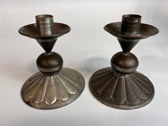 Vintage Tin Candle Holders
