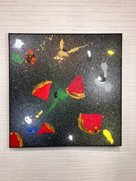 Framed Oil On Canvas Abstract Painting By Erik Sandberg-Diment