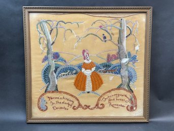 Vintage Framed Needle Work