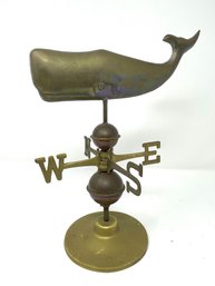 Beautiful Brass Whale Tabletop Weathervane