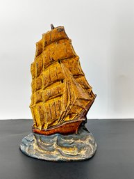 Antique Eastern Specialty MFG Cast Iron Ship Door Stop Original Paint