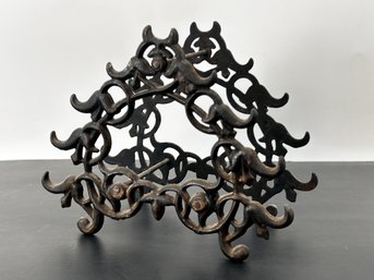 Ornate Cast Iron Pen Holder Rack