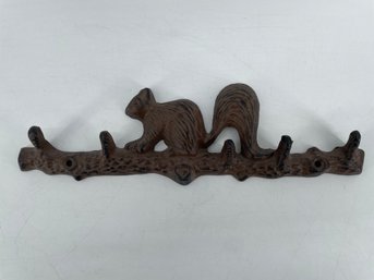 Cast Iron Squirrel Hook Rack