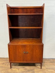 Mid Century Modern Walnut Shelf Cabinet