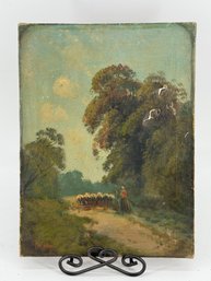 Antique Oil On Canvas, Signed