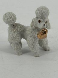 Vintage 1950s Porcelain Spaghetti Poodle Figurine