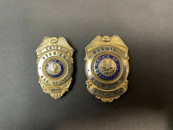 State Of Connecticut Aux. Police Wallet Badges
