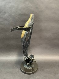 SPI Gallery Brass Whale Sculpture
