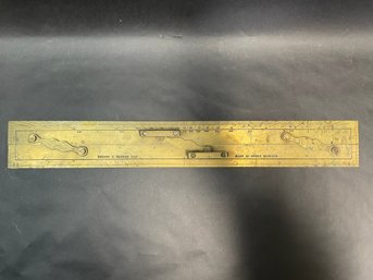 Antique Kelvin & Hughes Brass Parallel Ruler Made In Great Britain Nautical Chart Tool