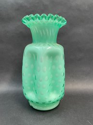 Fenton Overlay Bubble Glass Vase