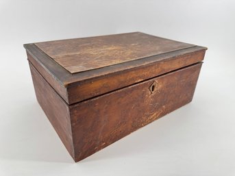 Antique Burl Wood Document Box