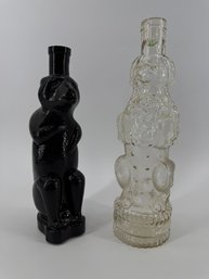 Vintage Figural Glass Bottles