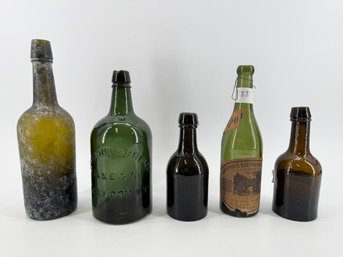 Collection Of Antique Glass Bottles