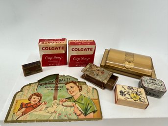 Collection Of Vintage Tins And Advertising