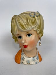 Lady Head Vase Relpo K2066 Made In Japan