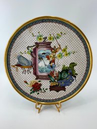 Vintage Chinese Cloisonn Enamel Plate