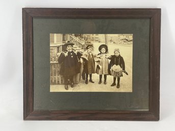 Framed Antique Photo Of Young Children