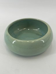 Nice Green Glazed Pottery Bowl