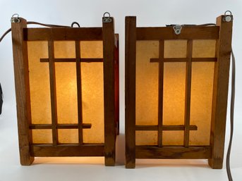 Pair Of Japanese-style Table Lamps
