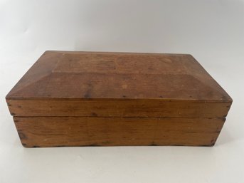 Antique Wooden Covered Box