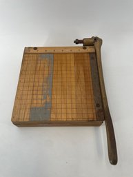 Vintage Wooden Paper Cutter