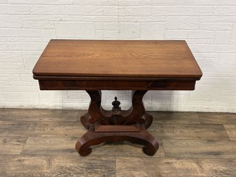 Antique Mahogany Empire Flip Top Table