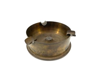 Vintage Brass Trench Art Ashtrays December 10, 1945 Cuba USS Brinkley