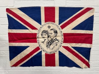 Vintage Union Jack Flag: 1937 King George VI Coronation