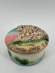 Vintage NH Man In The Mountain Trinket Box