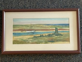 'Low Tide - Cape Code' Watercolor By Victor DeCarlo